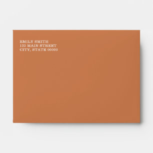 Enveloppe simple moderne Burnt Orange