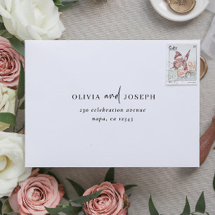 Enveloppe Simple, moderne et minimaliste   Auto-adresse RSVP