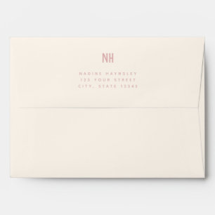 Enveloppe Simple Moderne Monogramme Adresse préimprimée