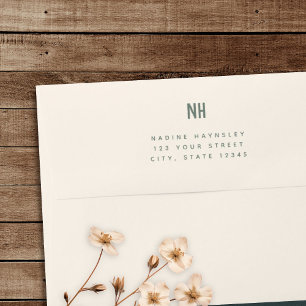 Enveloppe Simple Moderne Monogramme Adresse préimprimée