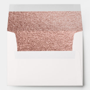 Enveloppe Simple moderne Rose Parties scintillant or étincel