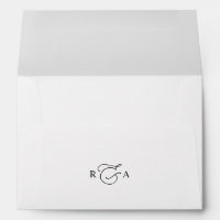 Simple noir et blanc avec le Monogramme d'adresse