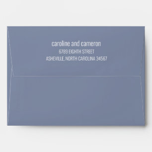 Enveloppe Simple Periwinkle Modern Mariage Adresse de retour