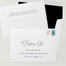 Simple Plaque 5 x 7 Black White Invitation