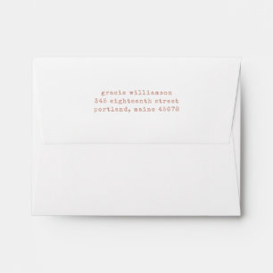 Enveloppe Simple Retro Typewriter Terracotta Adresse de reto