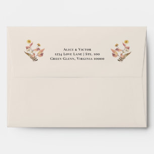 Enveloppe Simple Russe Automne Beige Mariage