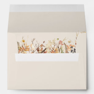 Enveloppe Simple Rustic Fall Beige Mariage s'adressant à lui
