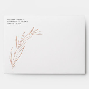 Enveloppe Simple Terra Cotta Mariage Adresse de retour
