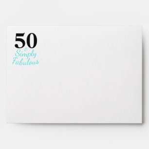 Enveloppe Simplement 50 ans et Adresse de Retour Fabuleuse