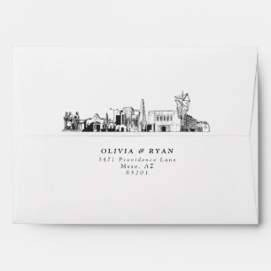 Enveloppe Sketch Mesa Arizona Skyline personnalisé