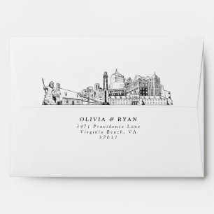 Enveloppe Sketch personnalisée Virginia Beach