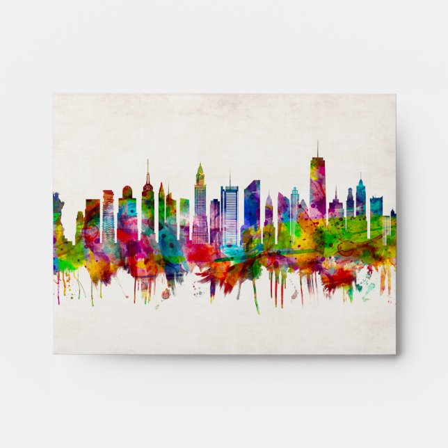 Enveloppe Skyline de New York (Devant)
