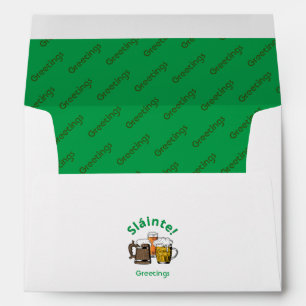 Enveloppe Sláinte Irlandaise moderne ! Bière de dessin vert