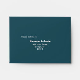 Enveloppe Slate Grey Love Typographie Motif Mariage RSVP