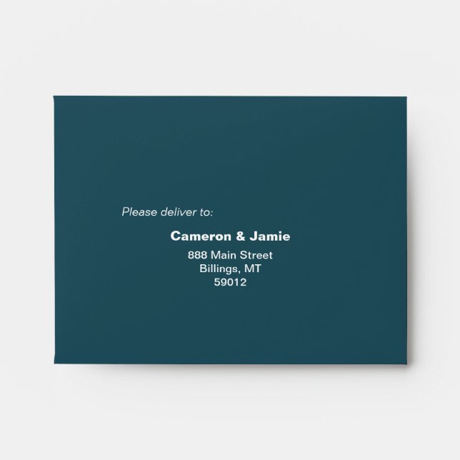 Enveloppe Slate Grey Love Typographie Motif Mariage RSVP (Devant)