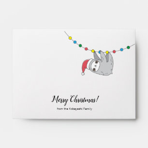 Enveloppe Sloth Christmas