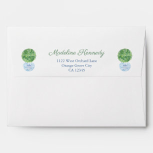 Enveloppe Smart Boxwood Ball Wedding shower Adresse de retou