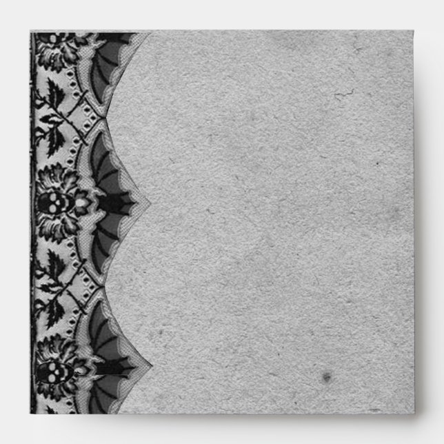 Enveloppe snob de mariage de dentelle gothique (Devant)