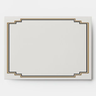 Enveloppe snob de mariage d'or d'art déco
