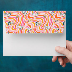 Enveloppe Snoopy & Woodstock Super Vibes Motif orange