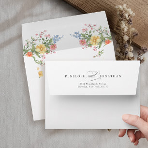 Enveloppe Soft Pastel Ornate Spring Garden Floral Mariage