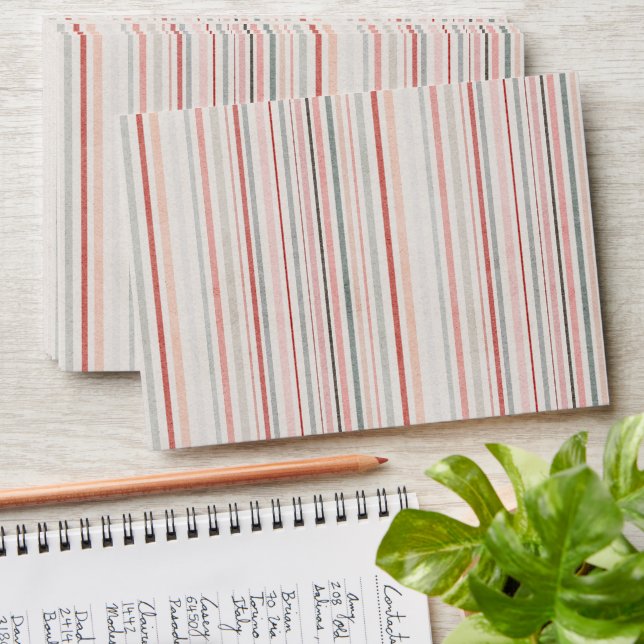 Enveloppe Soft Pastel Stripe Envelope (Stacked)
