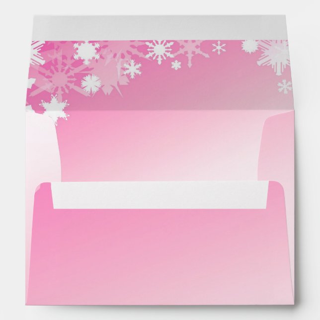 Enveloppe Soft Rose Snowflakes (Dos (Bas))