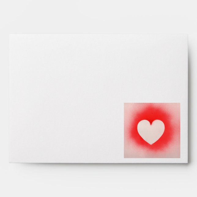 Enveloppe Sois ma note de coeur rouge Valentine (Devant)