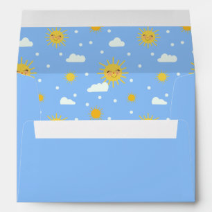 Enveloppe Soleil souriant Ciel nuageux mou