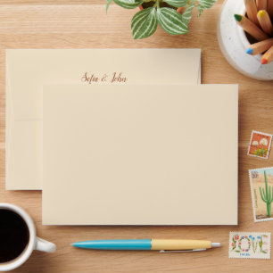 Enveloppe Solid Champagne Mariage 5x7