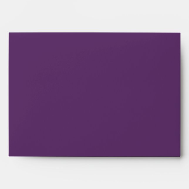 Enveloppe Solid Deep Plum Purple Wedding Envelope (Devant)