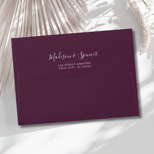 Enveloppe Solid Purple Plum Mariage 5x7