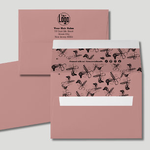 Enveloppe Solid Rose Hair Salon Brando Logo Social Connect