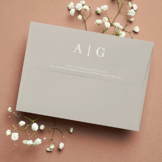 Enveloppe Solide Light Taupe Mariage 5x7