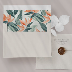 Enveloppe SOPHIA Faire-part de mariage tropicale florale