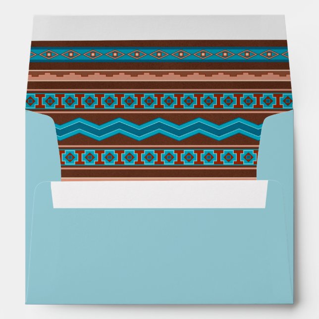 Enveloppe Southwest Style Geometric Cameron Gorge Design (Dos (Bas))