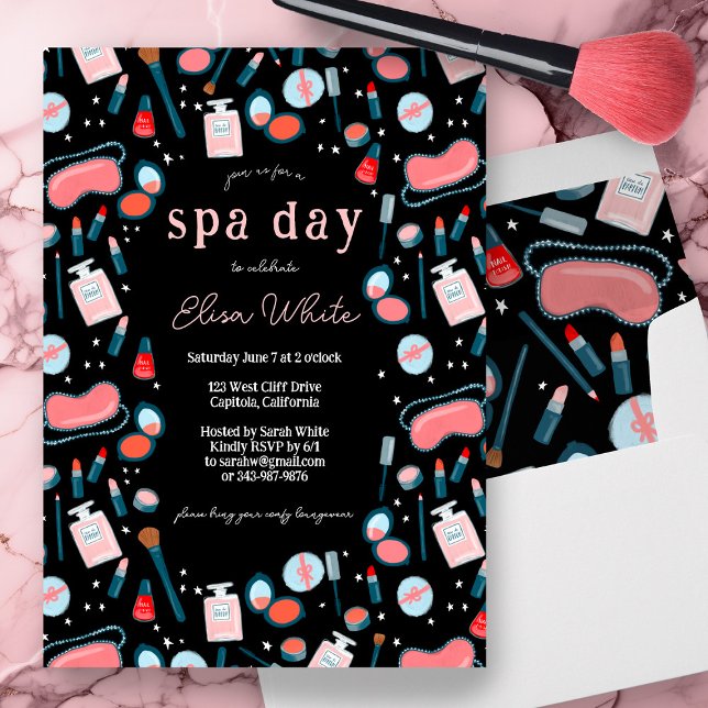 Enveloppe Spa Jour Nuptiale Bachelorette Anniversaire Maquil (Spa Day Bridal Bachelorette Birthday Makeup CUSTOM Envelope
)