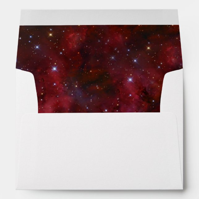 Enveloppe Space Nebula Maroon Galaxy (Dos (Bas))