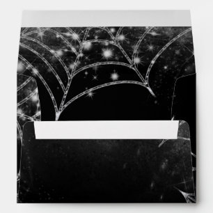 Enveloppe Sparkling Spiderwebs Halloween Party Invitation