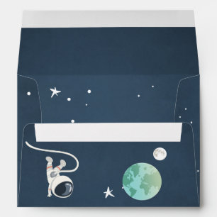 Enveloppe spatiale Anniversaire Astronaute de fusé