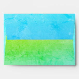 Enveloppe Spectre de couleurs horizontales vert et bleu, ZEA