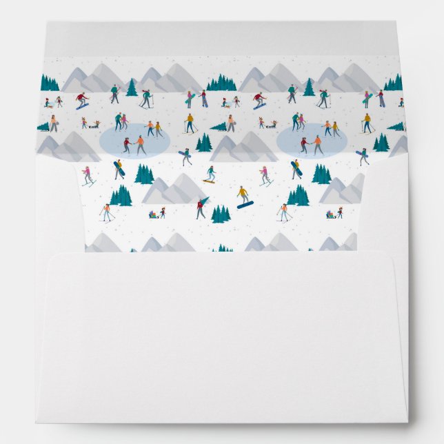 Enveloppe Sports d'hiver Vacances Motif (Dos (Bas))