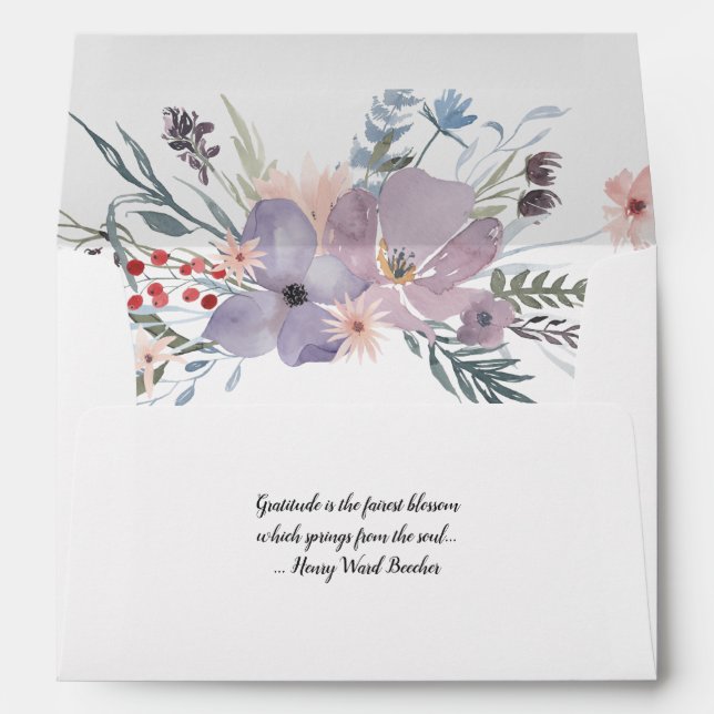 Enveloppe Spray floral Pastel et délicat (Dos (Bas))