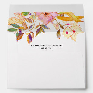 Enveloppe Spring Floral Mariage Adresse de retour