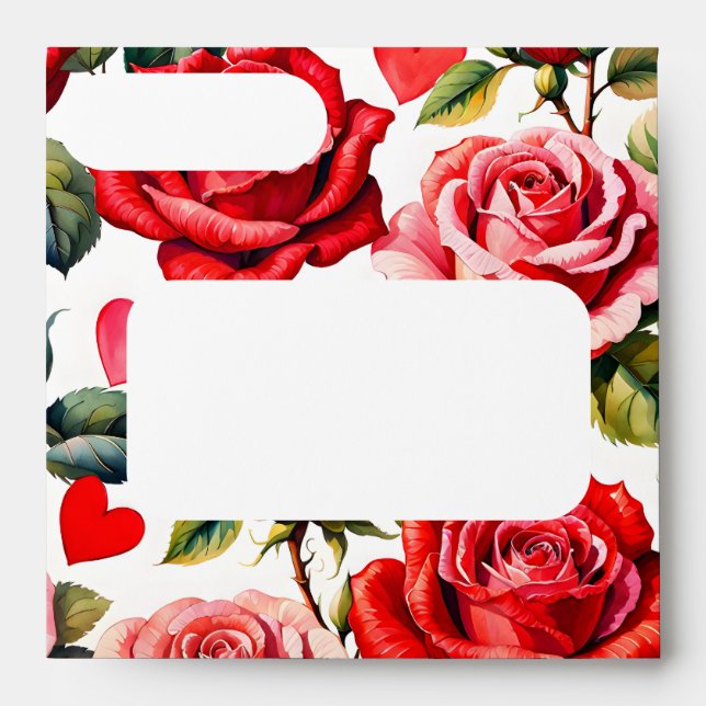 Enveloppe Sqaure rose (Devant)