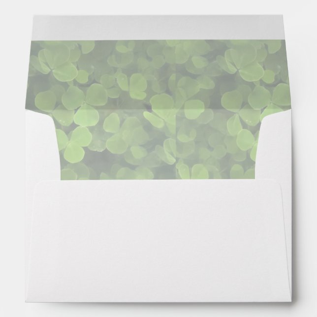 Enveloppe St. Patrick's Day Shamrock (Dos (Bas))