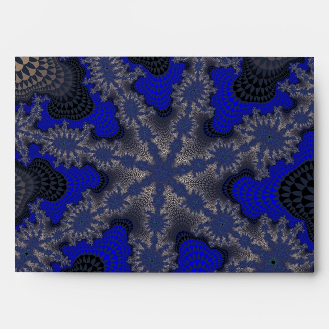 Enveloppe Starburst bleu et argent (Devant)