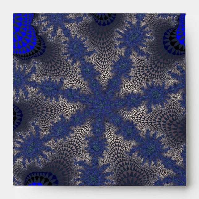 Enveloppe Starburst bleu et argent (Devant)