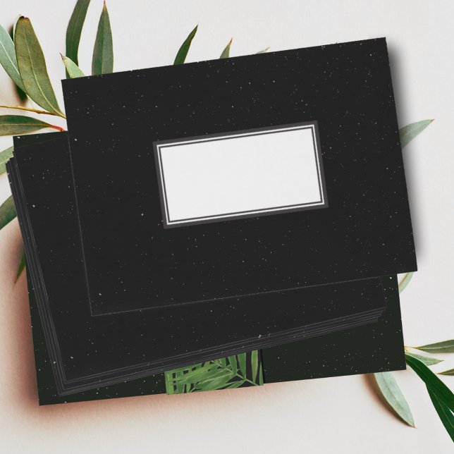 Enveloppe Starry Tropical Night Palm Leaf Mariage noir (Créateur téléchargé)