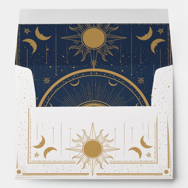 Enveloppe stars, moon and sun (Dos (Bas))